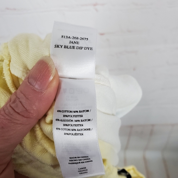 NEW Rails Jane Sky Blue Dip Dye High Rise Terry Shorts Size L Pockets Pull On - Picture 7 of 11